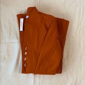 NEW Orderplus Women’s Orange Button-up Pea Coat XL